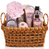 Rose Oil & Orchid: > Luxury Spa Gift Basket — Rose Oil & Orchid, 13-piece set: body wash, bubble bath, bath bombs, salts, scrub, lotion, towel & more — Azurra Shop