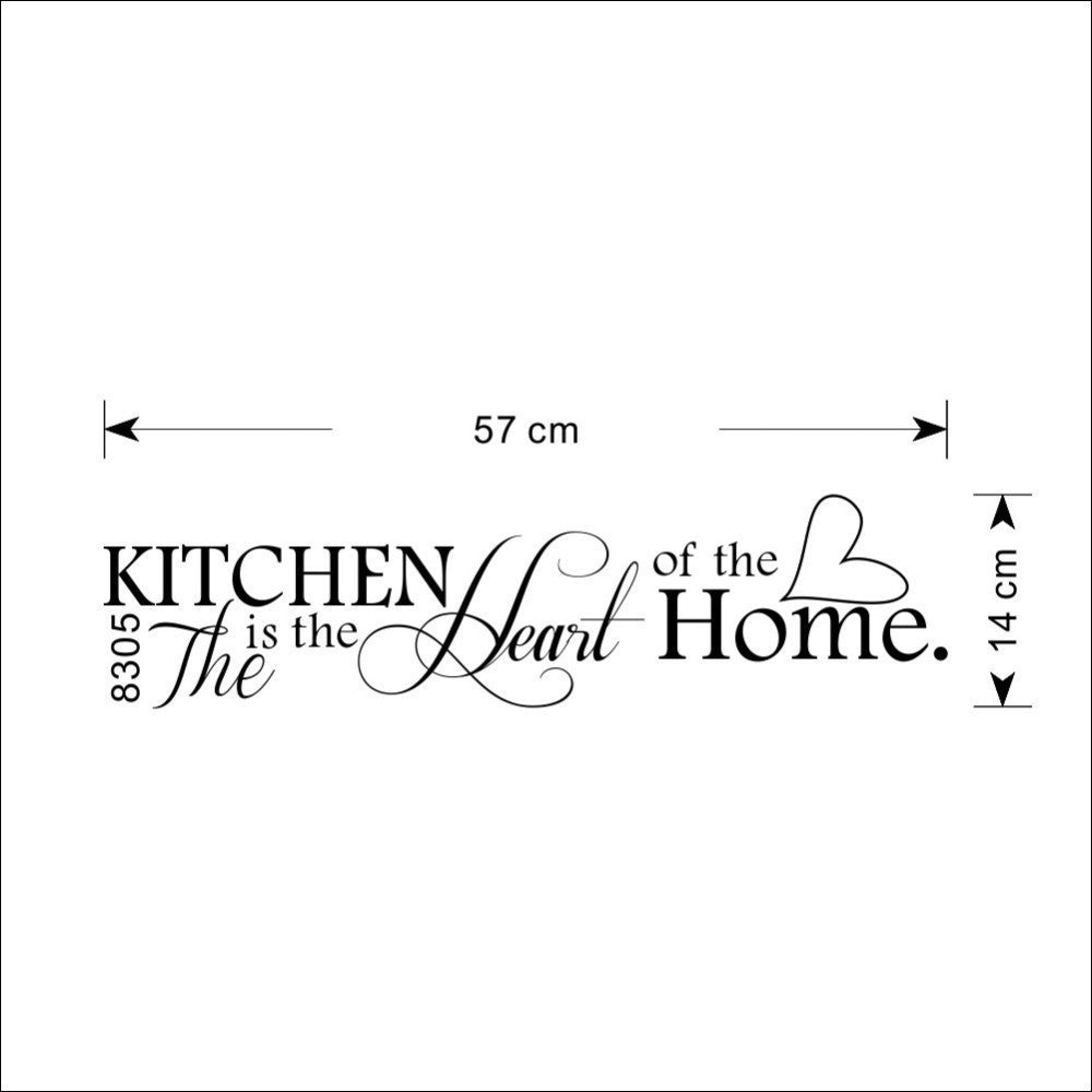 "Kitchen Is the Heart of the Home" PVC Wall Sticker