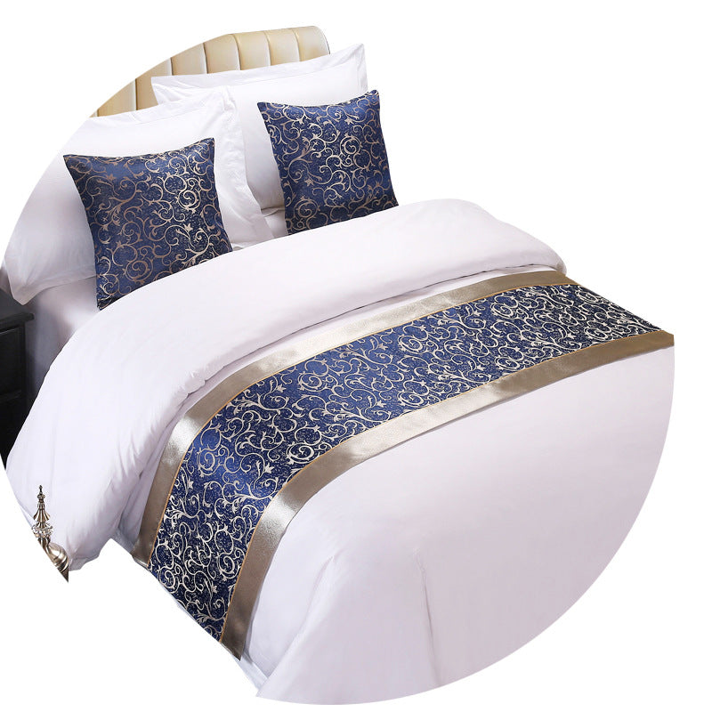 Chinese Classical Style Bed Runner &amp; Pillow Set