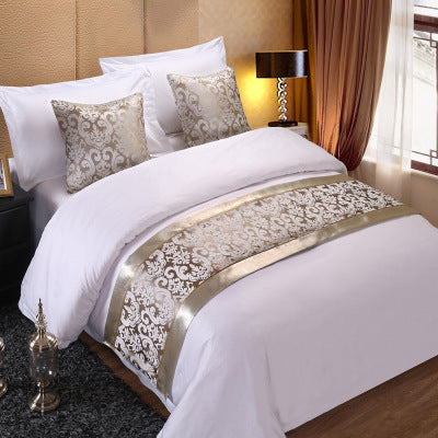 Chinese Classical Style Bed Runner &amp; Pillow Set