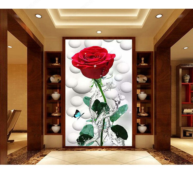 Dripping Red Rose Diamond Painting