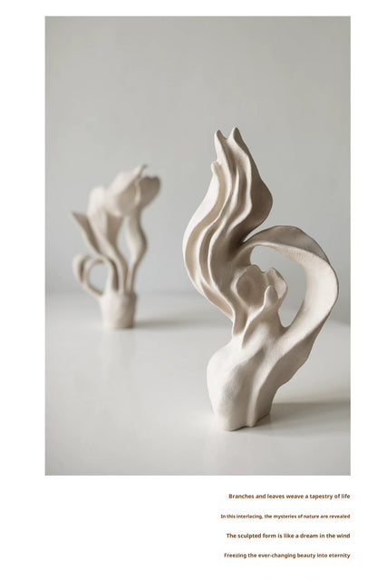 Wabisabi Style Handcrafted Artistic Vase Sculpture
