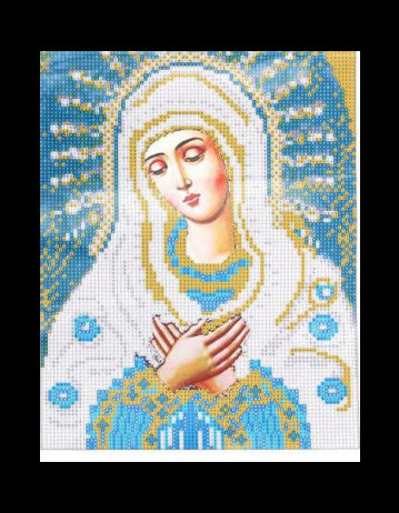 Virgin Mary diamond painting kit – 12x16" sacred religious portrait spiritual wall art by Azurra Shop