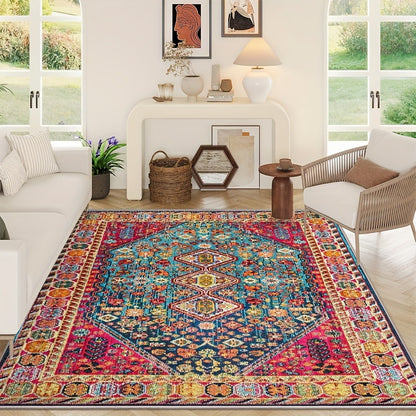 Retro Persian Crystal Velvet Area Rug