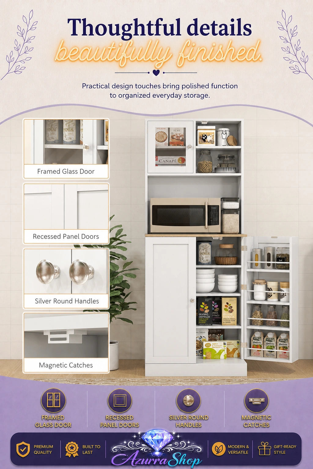 Detail callouts of the pantry hutch&