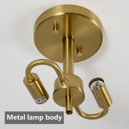 16.5" Gold Semi Flush Mount Ceiling Light