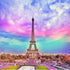 Eiffel Tower silhouette diamond painting kit – 12x16" iconic Paris France wall art by Azurra Shop
