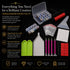 42 piece diamond painting tool set including storage box, roller, trays, pens, and wax squares