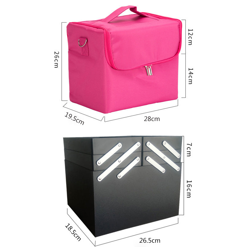 Oxford Makeup Case — Portable Beauty Tool Bag