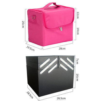 Oxford Makeup Case — Portable Beauty Tool Bag