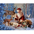 Reindeer and Santa diamond painting kit – 12x16" magical Christmas holiday wall art by Azurra Shop