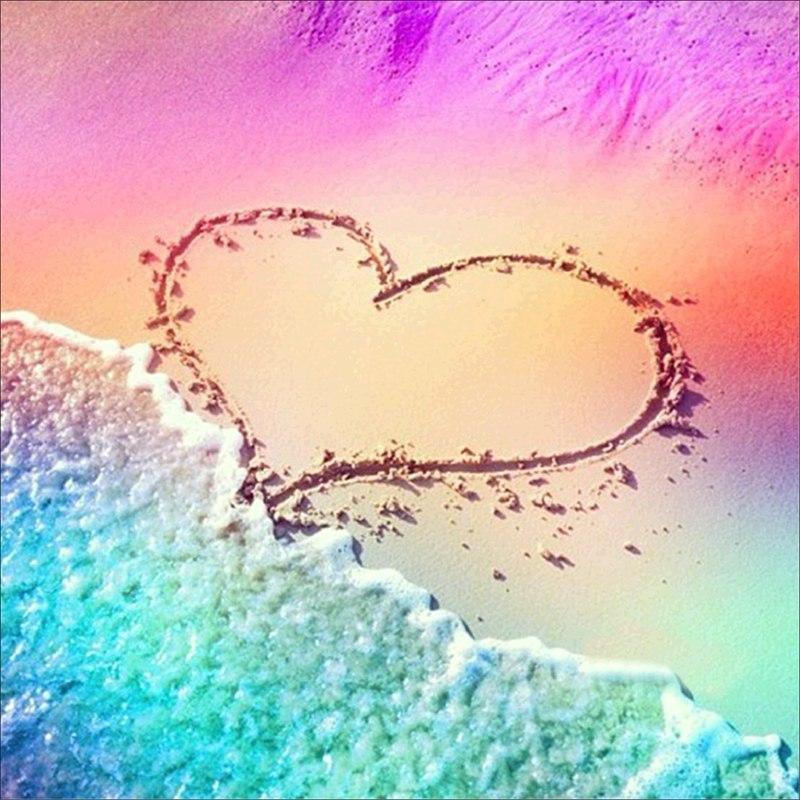 Heart in Sand diamond art kit, full drill DIY, 12X16" or 12X12" – Azurra Shop
