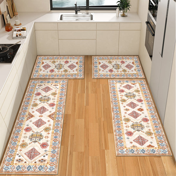 Boho Kitchen Rug Set — 3 Piece with Runner