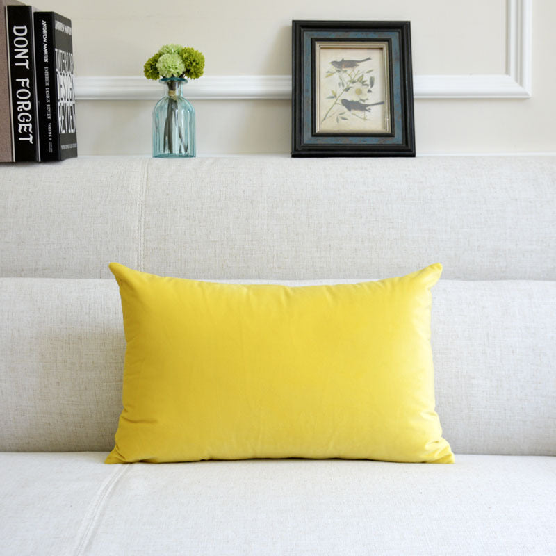 Sofa Velvet Throw Pillow — 12x20"