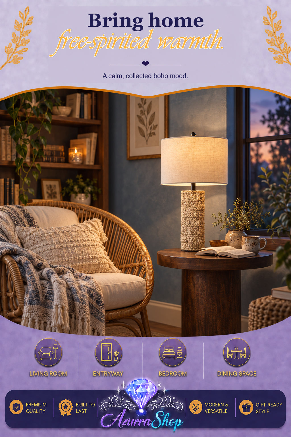 Amber Weave Table Lamp
