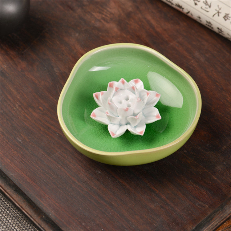 Jingdezhen Ceramic Lotus Incense Holder