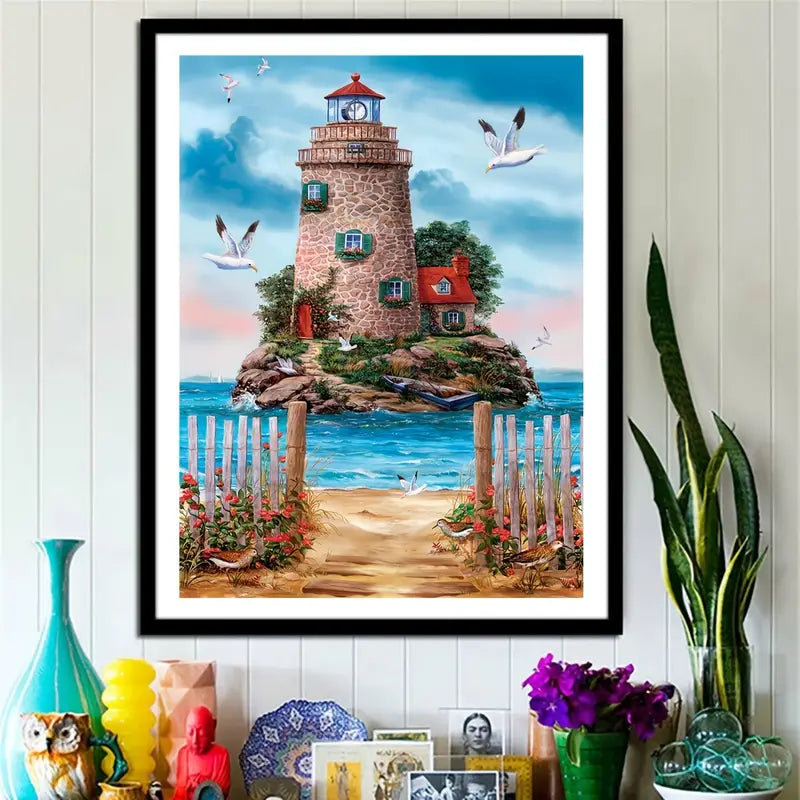 Mosaic Lighthouse Diamond Painting