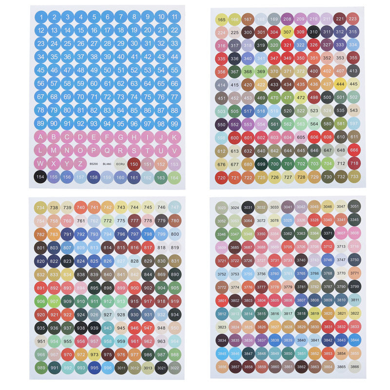 DMC Color Code Label Stickers for Diamond Painting