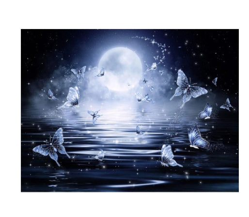 Moon Landscape &amp; Tree Diamond Painting