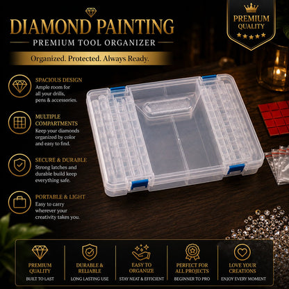 Empty 64 piece tool set storage case with individual grid compartments