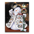 Snowman diamond painting kit – 12x16" or 16x20" festive winter holiday wall art by Azurra Shop