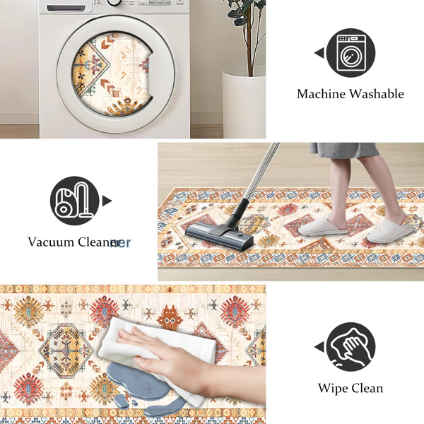 Boho Kitchen Rug Set — 3 Piece with Runner