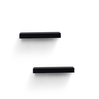Floating Wall Shelf with Built-in LED Lighting — Black
