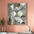 3D Beveled Glass Square Wall Mirror in Silver — modern triangular mosaic design, 5mm beveled glass with plywood frame, 32x32" — Azurra Shop
