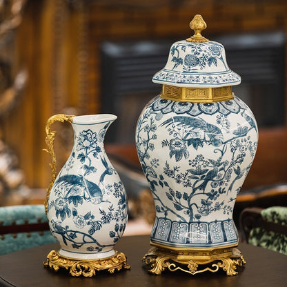 Blue-and-White Porcelain Display Vase