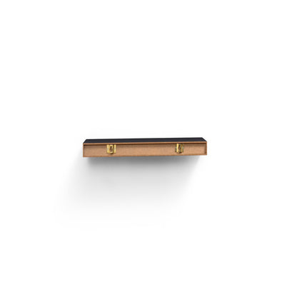 Floating Wall Shelf with Built-in LED Lighting — Black