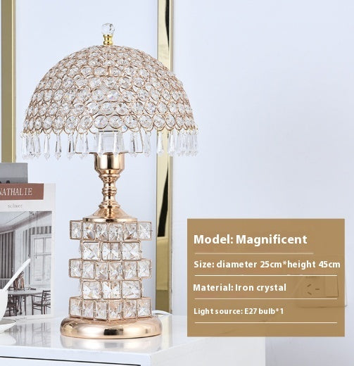 Luxurious Crystal Bedside Table Lamp