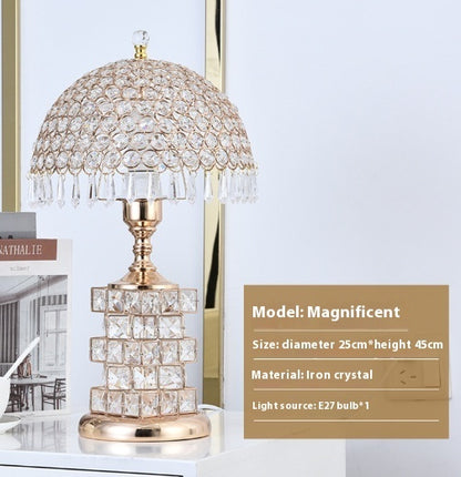 Luxurious Crystal Bedside Table Lamp