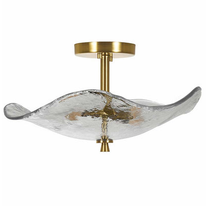 16.5" Gold Semi Flush Mount Ceiling Light