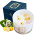 Crystal Chakra Candle: > Healing Crystal Chakra Candle — 12oz, 3 wicks, 55 hours, rose quartz/citrine/clear quartz, natural soy wax, citrus & lily scent — Azurra Shop