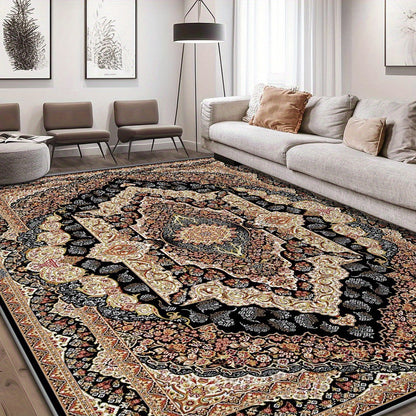 Retro Persian Crystal Velvet Area Rug