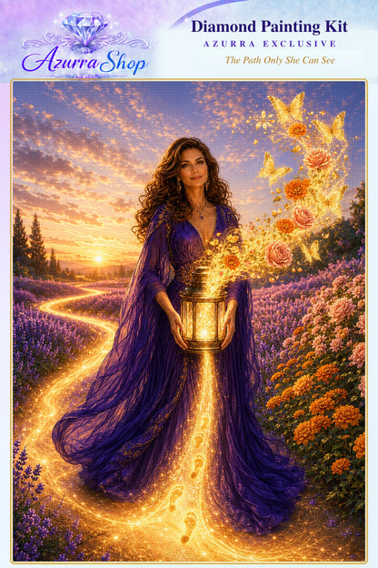 The Path Only She Can See Azurra Exclusive 5D diamond painting kit hero artwork