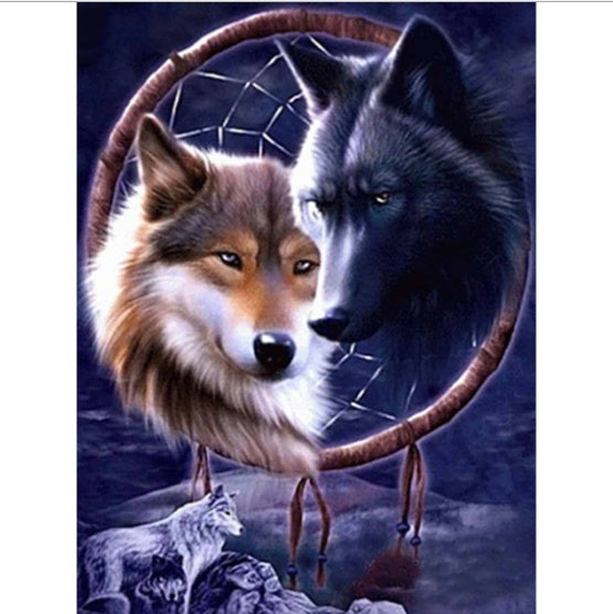Wolf Totem &amp; Wind Chime Diamond Painting 5D full drill Diamond Painting by Azurra Shop