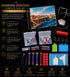 84 piece diamond painting tool kit with LED light board, storage boxes, roller, and pens