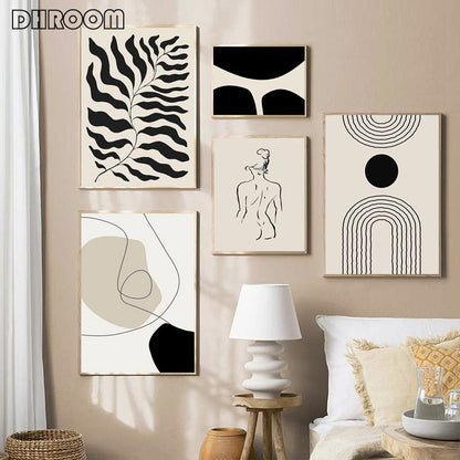 Abstract Boho Canvas Wall Art