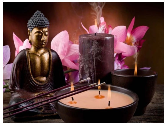Religious Buddha with Orchid Diamond Painting
