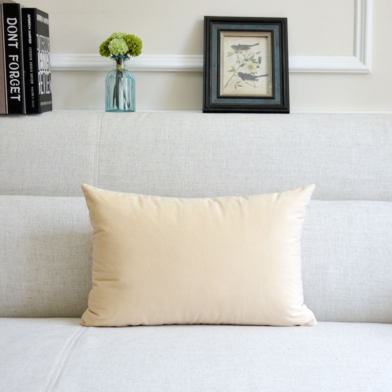 Sofa Velvet Throw Pillow — 12x20"