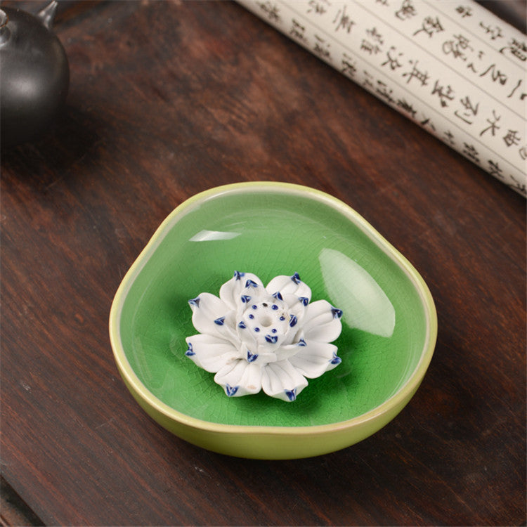 Jingdezhen Ceramic Lotus Incense Holder