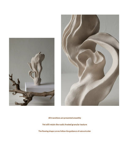 Wabisabi Style Handcrafted Artistic Vase Sculpture