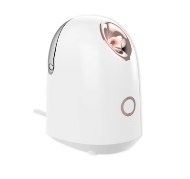 Glow Mist Beauty Steamer — ABS plastic, 220V, 20-min mist, 150ml tank, 11.8"x9.8"x9.8", white/pink, EU/UK/US plug — Azurra Shop
