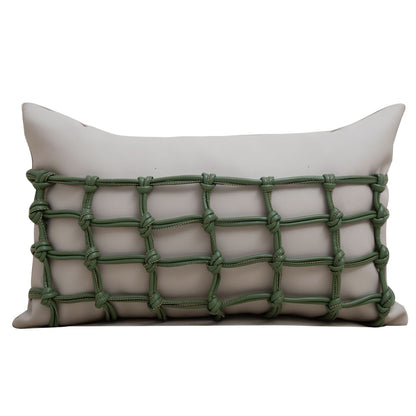 Misty Forest Geometric Throw Pillow – Modern Minimalist Home Decor