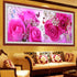Pink Roses Crystal Cross Stitch Diamond Painting - 5D DIY Round Drill, 4 Panoramic Sizes up to 30"x79" | Azurra Shop