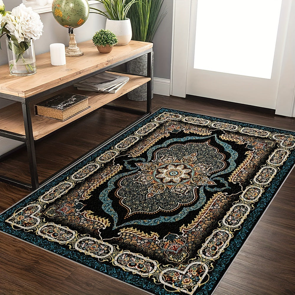 Retro Persian Crystal Velvet Area Rug