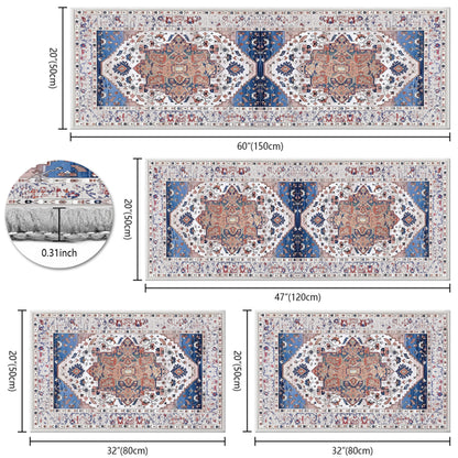 Boho Kitchen Rug Set — 3 Piece with Runner