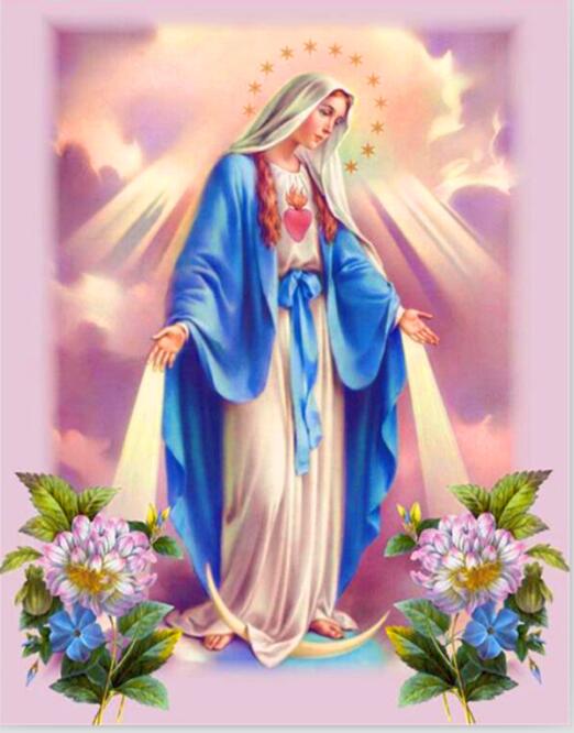 Religious diamond painting on waterproof oil canvas – 16x20" spiritual wall art gift of faith by Azurra Shop