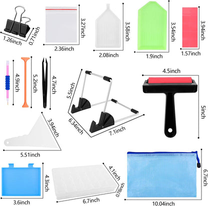 84-Piece Diamond Painting Tool Set with A4 LED Light Board